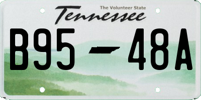 TN license plate B9548A