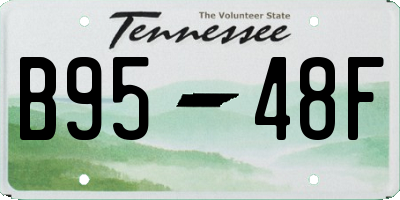 TN license plate B9548F