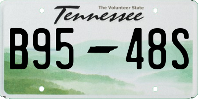 TN license plate B9548S