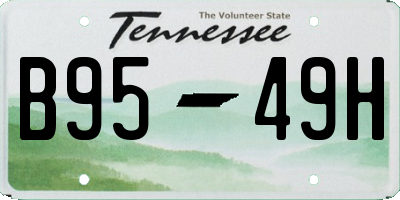 TN license plate B9549H