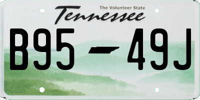 TN license plate B9549J