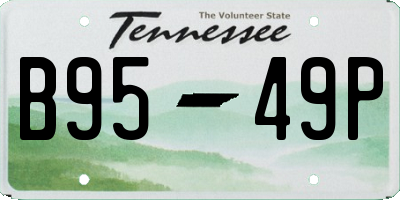 TN license plate B9549P