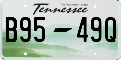 TN license plate B9549Q