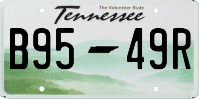 TN license plate B9549R