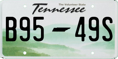 TN license plate B9549S