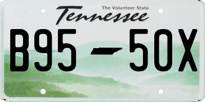 TN license plate B9550X
