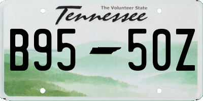 TN license plate B9550Z