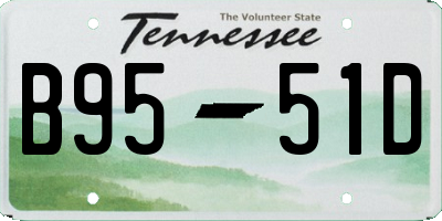 TN license plate B9551D