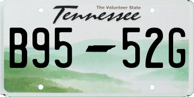 TN license plate B9552G
