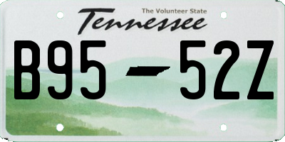 TN license plate B9552Z
