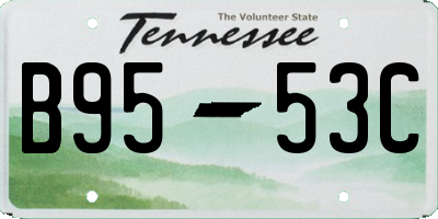 TN license plate B9553C