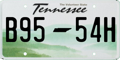 TN license plate B9554H