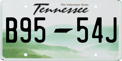 TN license plate B9554J