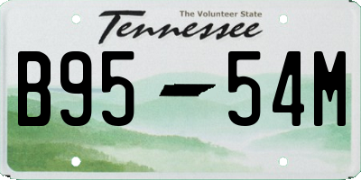 TN license plate B9554M