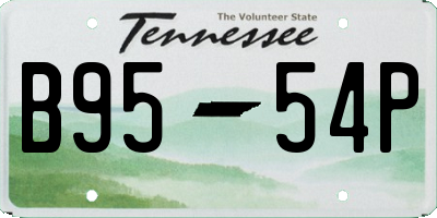 TN license plate B9554P