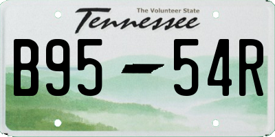 TN license plate B9554R