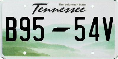 TN license plate B9554V