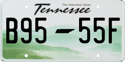 TN license plate B9555F