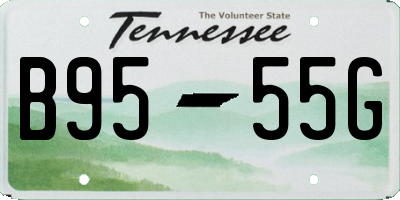 TN license plate B9555G