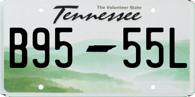 TN license plate B9555L
