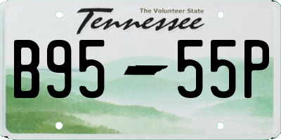 TN license plate B9555P