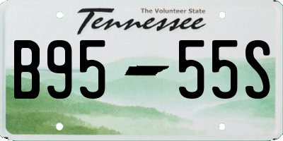 TN license plate B9555S