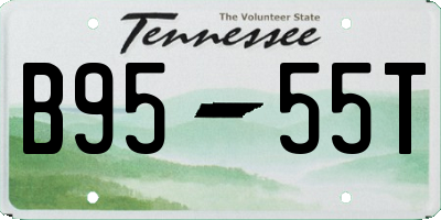 TN license plate B9555T