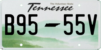 TN license plate B9555V