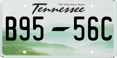 TN license plate B9556C