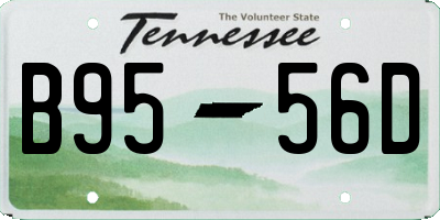 TN license plate B9556D