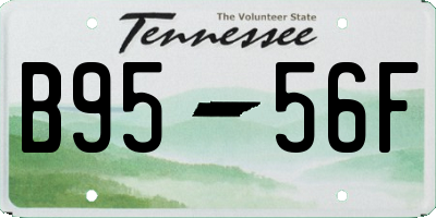 TN license plate B9556F