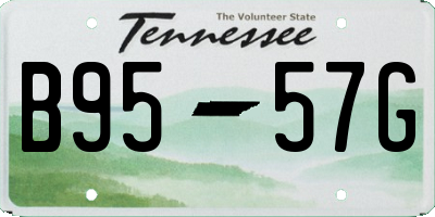 TN license plate B9557G