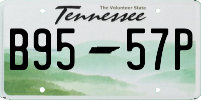 TN license plate B9557P