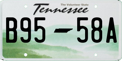 TN license plate B9558A