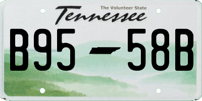 TN license plate B9558B