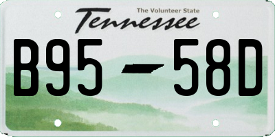 TN license plate B9558D