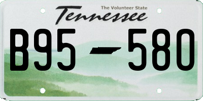 TN license plate B9558O