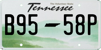 TN license plate B9558P