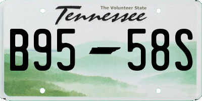 TN license plate B9558S