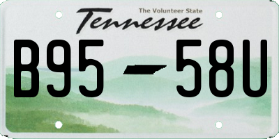 TN license plate B9558U