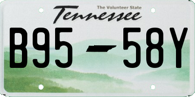 TN license plate B9558Y