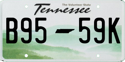 TN license plate B9559K
