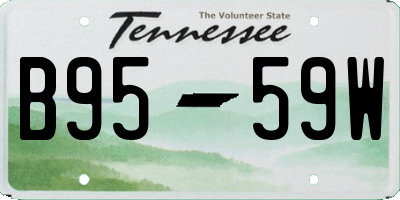 TN license plate B9559W