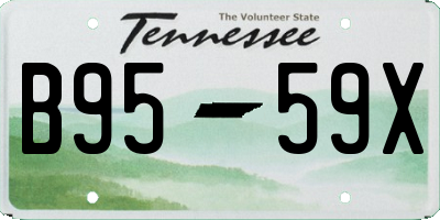 TN license plate B9559X
