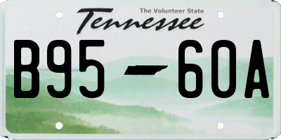 TN license plate B9560A