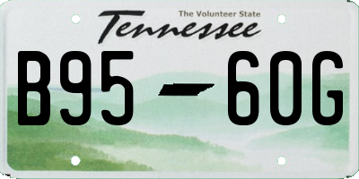 TN license plate B9560G
