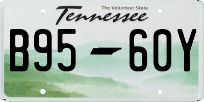 TN license plate B9560Y