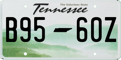 TN license plate B9560Z