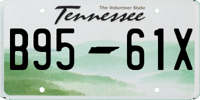 TN license plate B9561X