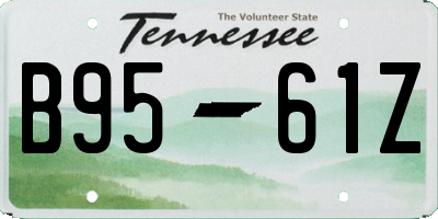 TN license plate B9561Z